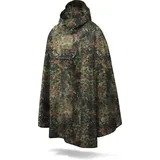 normani Regenponcho Unisex Regenponcho wasserdicht Cherrapunji mit Kapuze - 12000 mm Wassersäule - 3MTM-Reflektor braun S/M