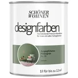 SCHÖNER WOHNEN-Farbe Wandfarbe Designfarbe  (Ausgeglichenes Piniengrün, Matt, 1 l, Konservierungsmittelfrei)