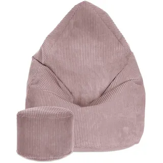 DreamRoots Sitzsack, Pink, 70x105x70 cm, Oeko-Tex® Standard 100, Wohnzimmer, Hocker, Sitzsäcke, XXL Sitzsäcke