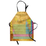 ABAKUHAUS Kochschürze, Chemie Element Klassenzimmer Geek Wissenschaft Liebhaber Weinlese Druck, Höhenverstellbar Klare Farben ohne verblassen, Blasses Salbeigrün - 67 cm x 80 cm