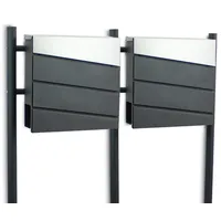 BITUXX MS-18436 Grau inkl. Zeitungsfach