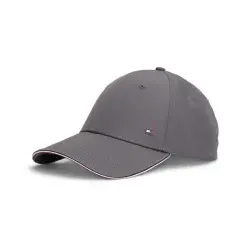 Tommy Hilfiger für Herren. AM0AM13336 Firmen-Baseballkappe mit grauem Logo (OSFA), Lässig, Polyester