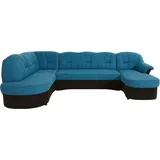 DOMO collection Wohnlandschaft Kunstleder 3-Sitzer Schwarz