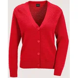 Madeleine Strickjacke Eleganter Cardigan mit V-Ausschnitt Rot 36