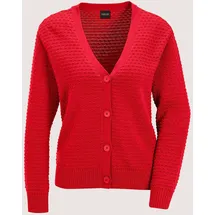 Madeleine Strickjacke Eleganter Cardigan mit V-Ausschnitt Rot 36