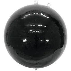 Spiegelkugel 75cm - schwarz - Discokugel Echtglas - 10x10mm Spiegel - PROFI Seri...