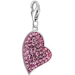 Amor Charm Herz 9920716, mit Kristallglas rosa