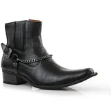 Ferro Aldo Westernstiefel-Kollektion für Herren, lässige und elegante Stiefeletten im Cowboy-, Chelsea- und Biker-Stil für Herren, 1. schwarz, 44.5 EU - 45 EU