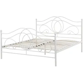 Beliani Bett mit Lattenrost Metall Lyra 140 x 200 cm