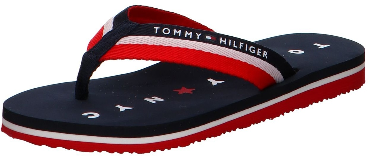Tommy Hilfiger Damen Flip Flops Tommy Loves NY Beach Sandal Badeschuhe, Blau (Midnight), 39 EU