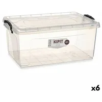 Kipit Aufbewahrungsbox mit Deckel Durchsichtig Kunststoff 22 L 32
