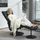 Homcom Relaxsessel Kunstleder 70 x 105 x 79 cm Schwarz mit Hocker