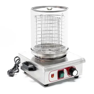 Wiltec Hot Dog Gerät 350W aus Edelstahl 260 x 280 x 355 mm, Wurstkocher Würstchenwärmer Hot Dog Maker