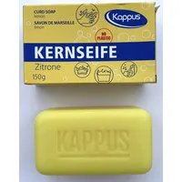 Kappus Kernseife Zitrone, einzeln verpackt **10 STÜCK** a 150g ohne Plastik, im Pappkarton, Zitronenduft
