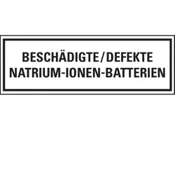 Dreifke® Verpackungszeichen Beschädigte/Defekte Natrium..., deutsch, Haftpapier, 500/Rolle