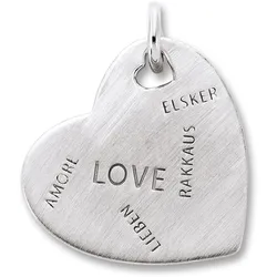 Ketten-Anhänger ONE ELEMENT "Herz Herz Anhänger aus 925 Silber", silber, Schmuckanhänger, Damen, Silber 925 (Sterlingsilber), für Damen – elegant, modern & vielseitig kombinierbar
