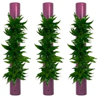 Flowerbox 3er-Set bigTube - violett - 65x7,5 cm