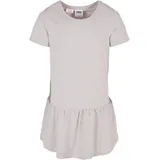 URBAN CLASSICS Girls Valance Tee Dress, Sommer Volantkleid für Mädchen, Kurzarm, softlilac, 158/164