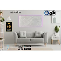 Sundirect Infrarotheizung MV-500 500 W Weiß-Hellgrau Marmor