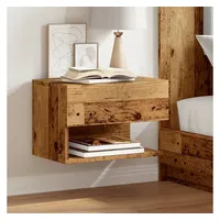 vidaXL Wand-Nachttisch Altholz-Optik