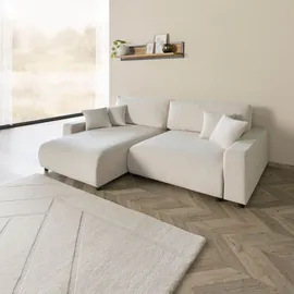 Livora Ecksofa Samt 234x170x78 beige SOFIA