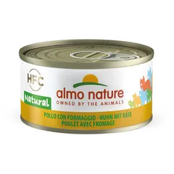 Almo Nature HFC Natural 70g Dose Katzennassfutter 24 x 70 Gramm Huhn & Käse