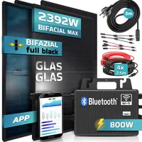 Sunniva SUNNIVA® Balkonkraftwerk FULL BLACK BIFACIAL 2392W/800W Solaranlage 800W