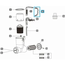 BESTWAY Bestway® Ersatzteil Befestigungshaken (Fast SetTM) für SkimaticTM 2-in-1 Einhängeskimmer/Filterpumpe