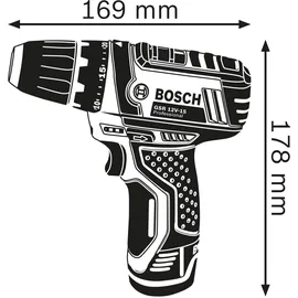 Bosch GSR 12V-15 Professional inkl. 2 x 2 Ah 060186810F