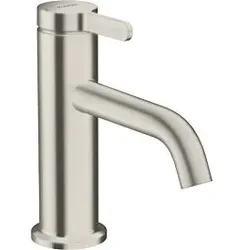 hansgrohe Axor One Waschtischarmatur 48001800 Ausladung 130mm, unverschließbare Ablaufgarnitur, Edelstahl-Optik