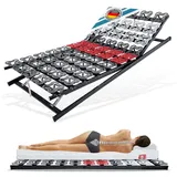 Matratzen Perfekt 5 Zonen Verstellbarer Tellerrahmen Terra Med T-Flex - Federteller 200 Kg belastbar 12,5 cm Höhe Härteregulierung (90 x 190)