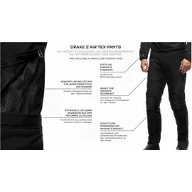 Dainese Drake 2 Air Textilhose Herren Cordura schwarz, 50
