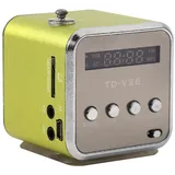 Mini-mp3-player Mit Lautsprecher, Ukw-radio, Pc-modus, Unterstützt Tf-karten Und Usb-sticks, Grün