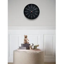 Arne Jacobsen Clocks Bankers Wanduhr 21,00 cm Ø21 cm schwarz