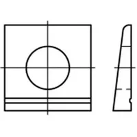 Industrial Quality Supplies DIN 435 Keilscheibe vierkant Edelstahl A2