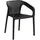 Homestyle4u Gartenstuhl 4er Set, in Schwarz, Kunststoff, 220x75x54 cm, Gartenmöbel, Gartenstühle, Gartenstühle