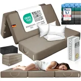 KESSER® Klappmatratze 160 x 195 x 15 cm Gästematratze 3-Fach faltbar zum Sitzhocker Faltmatratze Schaumstoff 25kg/m3 extra dick 15cm atmungsaktiv waschbar Abnehmbarer Bezug inkl. Camping Tragetasche