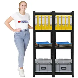 berlinlodge Ragnar Bücherregal 150 x 45 x 45 cm Schwarz