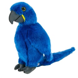 Teddys Rothenburg Kuscheltier Papagei blau 26 cm (Stofftiere Papageien Plüschtiere, Plüschpapagei Stoffpapagei Vögel)