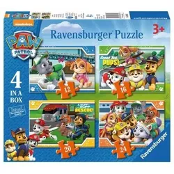 RAVENSBURGER 6936 Kinderpuzzle Paw Patrol 4-in-1 Puzzlebox