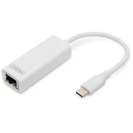 Digitus USB 3.0 Gigabit Ethernet Adapter Typ-C zu RJ45 St./Bu. weiß