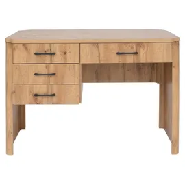 MCW Schreibtisch MCW-P42, Bürotisch Computertisch, 4 Schubladen MDF 78x110x60cm ~ Wotan-Eiche-Optik
