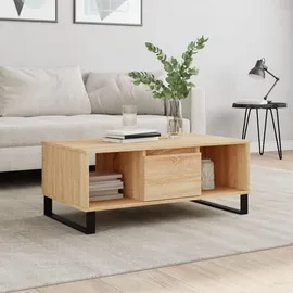 furnicato Couchtisch Moderner Braun Eiche 90 x 36,5 x 50 cm