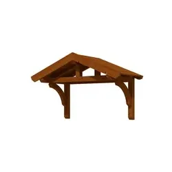 SKANHOLZ Vordach »Stettin«, 180 x 80 cm (BxT), nordische Fichte, nussbaum - braun
