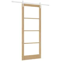 vidaXL Haustür Schiebetür ORKDAL Natur 93 x 232 cm Massivholz Kiefer und Glas (1-St)