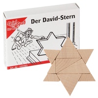 Bartl 102283 Mini-Holz-Puzzle Der David-Stern aus 9 kleinen Holzteilen