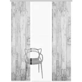 Vision Schiebegardine »LIZZA«, (3 St.), SET,SCHIEBEVORHANG,BAMBUS,DIGITALDRUCK, grau