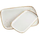 Mäser Platten-Set, Porzellan Pintar Beige / Braun