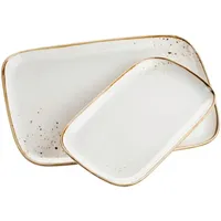 Mäser Platten-Set, Porzellan Pintar Beige / Braun