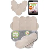 Slipeinlagen waschbar bio Baumwolle; 7-Pack (Größe M) Baumwoll Waschbare Slipeinlagen dünn MADE IN EU; wiederverwendbare Stoff Slipeinlagen; Washable Panty Liners für Ausfluss; NICHT bei Periode